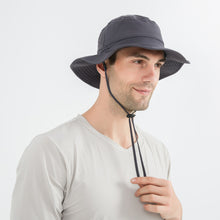 Load image into Gallery viewer, Premium Wide Brimmed UV Protective Sun Hat Gunmetal UPF 50+ Sun Protection