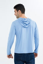 이미지를 갤러리 뷰어에 로드 , Men&#39;s Summer Essential UV Protective Long Sleeve Hoodie Shirt UPF 50+ Sun Protection
