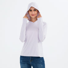 이미지를 갤러리 뷰어에 로드 , Women&#39;s Summer Essential UV Protective Long Sleeve Hoodie Shirt UPF 50+ Sun Protection
