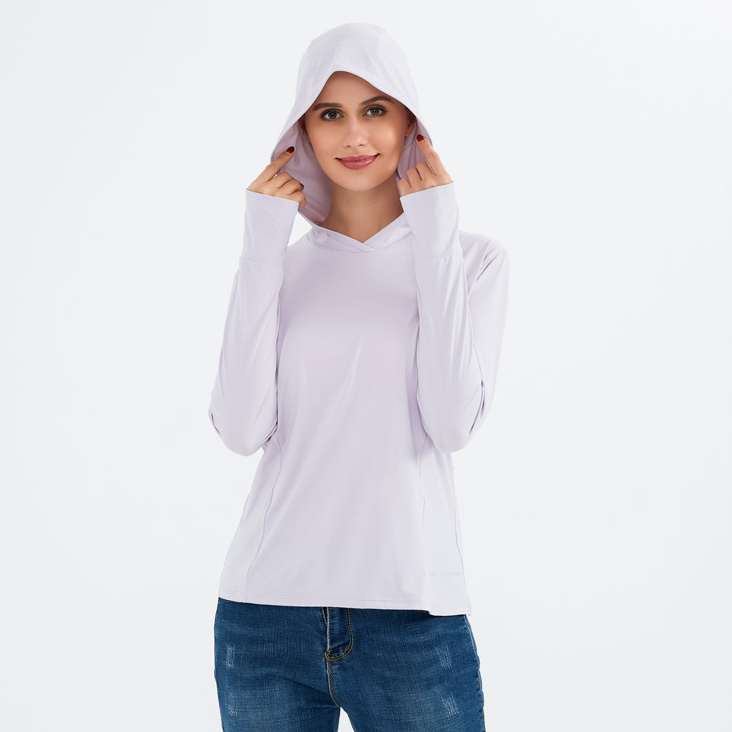 Women's Summer Essential UV Protective Long Sleeve Hoodie Shirt UPF 50+ Sun Protection