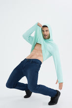 將圖片載入圖庫檢視器 Men&#39;s Summer Essential UV Protective Long Sleeve Hoodie Shirt UPF 50+ Sun Protection
