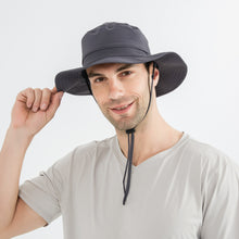 将图片加载到图库查看器，Premium Wide Brimmed UV Protective Sun Hat Gunmetal UPF 50+ Sun Protection
