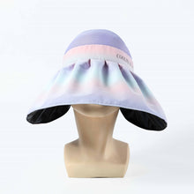 Load image into Gallery viewer, Foldable Large Brimmed Rainbow Sun Hat UV Protection
