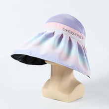 이미지를 갤러리 뷰어에 로드 , Foldable Large Brimmed Rainbow Sun Hat UV Protection
