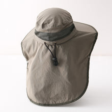 将图片加载到图库查看器，UV protective Legionnaire Style Sun Hat with Face Cover UPF 50+ Sun Protection
